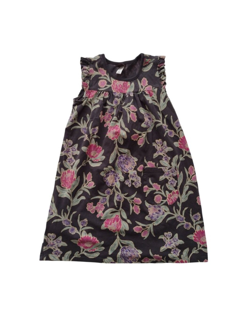 Tea Collection Girls Summer Cotton Dress Lot Sz 7 Floral Knit Easy Wear Dresses - Picture 5 of 9